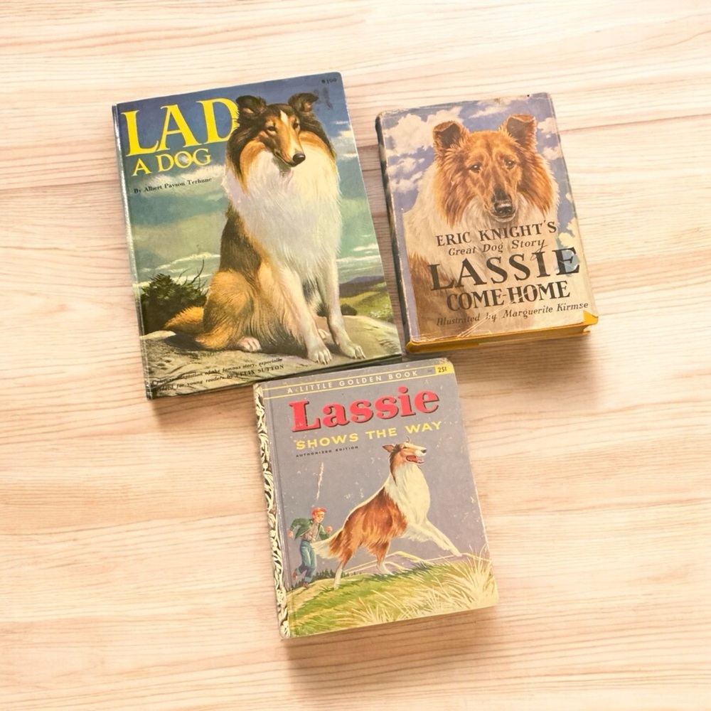 Rare Find - Three Vintage Books Of Lassie (1943, 1957, 1956) -